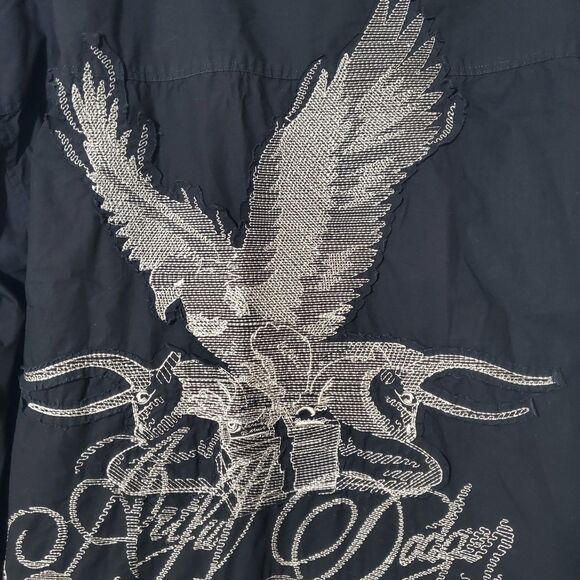 Artful Dodger Shirt Size 3XL Embroidered Signature Eagle Logo Button Front Mens - Picture 2 of 13